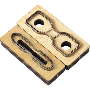 2 PCS Leather Cutting Dies Set, Leather Keychain Cutting Mold Wallet Punching Die, Leather Die Cutter Shapes for DIY Leather Crafts