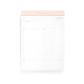 Day Designer Premium Planning Pad with Daily Planning Page Featuring Hourly Schedule, To Do-List, Notes and more. Blush Trim | 7" x 9" | expertly crafted for functional planning, seamless organization, and effortless style (Desktop Notepad - 7" x 9", Blus
