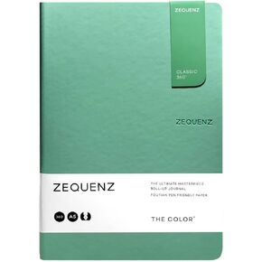 Zequenz Classic 360 The Color Series, Size: Large, Color: Apricot, Paper: Dot, Soft cover Notebook, Soft Bound Journal, 5.83"W x 8.19" H x .47", 100 sheets / 200 pages, Dot Matrix Pattern Premium Paper