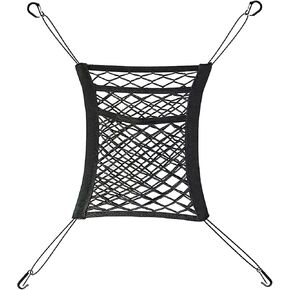 3-Layer Car Mesh Organizer Between Front Seats, prevent pet children from crossing, seat back storage bag,3-Layer Car Mesh Organizer, Cargo Tissue Purse Holder, Driver Storage Netting Pouch
