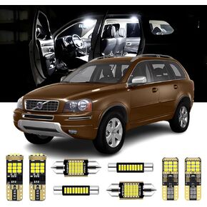 20 Pieces XC90 LED Interior Lights Kit Replacement for Volvo XC90 2002 2003 2004 2005 2006 2007 2008 2009 2010 2011 2012 2013 2014 White 6000K Interior LED Bulbs + License Plate Lights, Install Tool