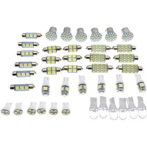 BRAVECOW 42 Pieces Dome Light LED Car Bulb Kit Set T10 31 mm 36 mm 41 mm LED Light Bulbs Interior LED Interior Replacement Bulbs for Car Vehicle Map Trunk Cargo Door Courtesy