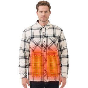 Heated Shirts for Men Heated Shirt with Battery USB 7.4V 16000mAh, Heated Jacket 3 Heating Zones for Outdoor Activitie