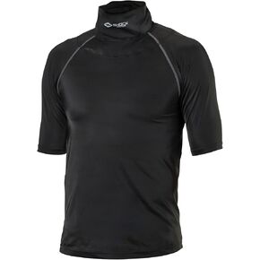 Shock Doctor Compression Shirt with Neckguard for Hockey with Integrated Neck Guard. for Adult Men