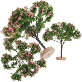 Toyvian 3pcs Simulated Mini Tree Scenery Model Tree Train Tree Building Model Scenery Mini Landscape Tree Model Mini Landscape Trees Scale Model Trees Supplies Ob11 Miniature Plastic