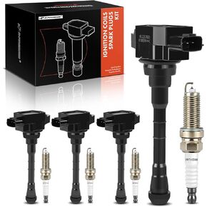 A-Premium Set of 8 Ignition Coil Pack and Iridium Spark Plugs Compatible with Nissan Altima 2019-2021, Rogue 2021, 2.5L, Replace# 224486CA1A