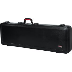 Gator Cases Molded Flight Case for Bass Guitar with Internal LED Lighting and TSA Approved Locking Latch; (GTSA-GTRBASS-LED) , Black