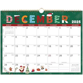 Wall Calendar 2025-2026 - 24-Month Wall Calendar, Jan. 2025 - Dec. 2026, 2025-2026 Wall Calendar, 14.8" x 11.4", Thick Paper - 12 Themes