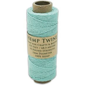 Hemptopia Hemp Twine Spool - 225 Feet of 1mm 100% Hemp Twine Natural Bead Cord in Your Choice of Color (Purple) - 20lb Test Strength - Perfect for Jewelry Making and Arts and Crafts