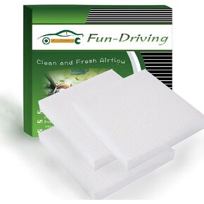 FUN-DRIVING 3 Pack White FD285 Cabin Air Filter for for Camry,Corolla,Corolla,Highlander,Prius,RAV4,Tundra,4Runner,Avalon,Replacement for CF10285,CP285,CP285