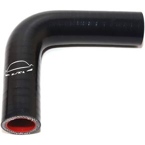 LTI Universal 4-Ply Reinforced High Performance 1" ID 90 Degree Elbow Silicone Hose Coupler 25mm (1" BLACK)