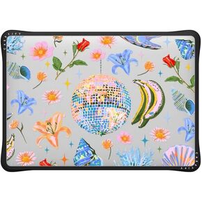 CASETiFY Impact MacBook Pro 13" (2022) Case [Enhanced Protective Corner Design/Ventilation Cutouts/Anti-Slip Grip] - Gigi Garden Florals - Clear Black