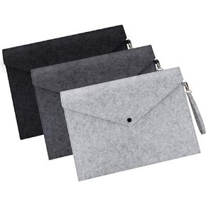 Actume File Folders- Felt Folder Expanding File Folder Paper Envelope A4 Folders with Lanyard (3 PCS)