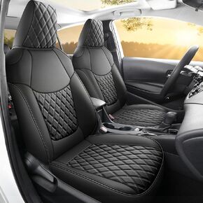 AOOG Leather Car Seat Covers Fit Toyota Corolla, Luxury Waterproof Faux Leather Seat Covers Custom Fit for Toyota Corolla 2018 2019 2020 2021 2022 2023 (Full Set, Black)