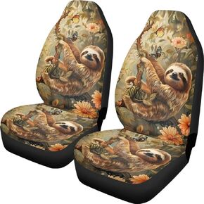 Talayituse Horse Leather Print Car Seat Cover for Front Seat Cushion Car Seat Protectors, 2 Pcs Auto Accessories Bucket Seat Covers with Fixed Hook
