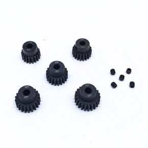 KingVal Replacement 5PCS 32DP 5mm 18T 19T 20T 21T 22T Steel Pinion Motor Gear Compatible with 1/8 RC Car Brushed Brushless Motor