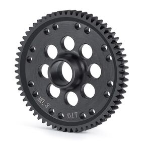 Medium Carbon Steel Spur Gear (61T/M0.8/32P) Main Gear for Arrma 1/10 Gorgon 4X2 Mega 550 Brushed Monster Truck RTR-ARA3230 RC Car Upgrade Parts