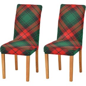 xigua عيد الميلاد الأحمر منقوشة كرسي يغطي لغرفة الطعام تمتد غطاء كرسي الطعام مجموعة من 4 قابل للغسل كرسي المطبخ الأغلفة حامي مقعد قابل للإزالة للمطبخ فندق الجدول مأدبة in Kuwait