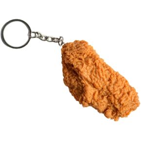 KIFEDSLJ Fried Chicken Leg Nuggets Wing Keychain Imitation Food French Fries Keyring for Handbag Purse Car Accessories