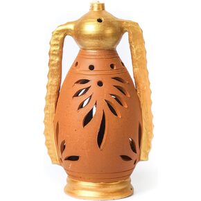 Desifavors Terracotta Lanterns | Indian Handcrafted Decorative Hanging Candle Lanterns | Diwali Christmas Lantern | Indoor, Outdoor, Home, Living Room, Parties | 4.33x4.33x7.48 Inch (Pack of 1)