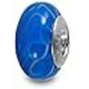 غالاكسي الذهب GG حقيقية زجاج مورانو سحر صالح باندورا سحر الأساور، 925 الفضة الاسترليني الملونة دوامة قوس قزح المحيط الأزرق البرية سحر حبة الزجاج الأصلي لسوار وقلادة in Kuwait