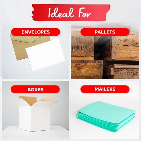 شريط XFasten للعبث الواضح مقاس 2 بوصة × 55 ياردة، ملصقات مقاومة للعبث بالنقل الإجمالي بنسبة 100%، شريط عبث أحمر سميك 2 مل مع ملصق شريط أمان مفتوح للعلامات الفارغة in Kuwait