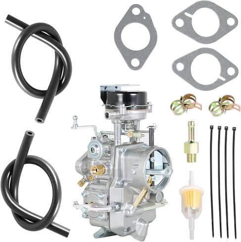 Autolite 1100 Carburator Carb مع حشيات بديلة لـ 1963-1969 Mustang Fairlane Falcon Comet Mercury 6 Cylinder 170/200 Cid Engines - خنق تلقائي in Saudi Arabia