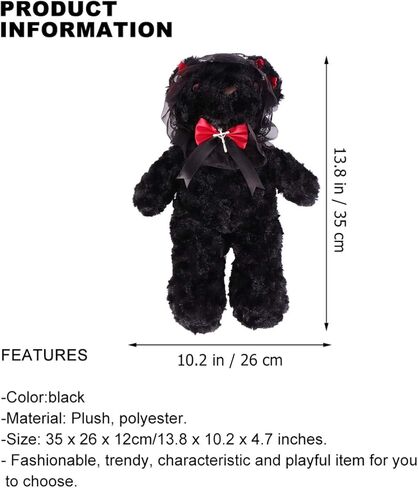 حقيبة كتف من القطيفة من KESYOO على الطراز القوطي، حقيبة كتف على شكل سلسلة من اللؤلؤ، ديكور لوليتا، محفظة باللون الأسود in Kuwait