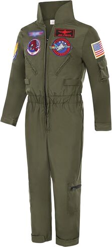 Fighter Pilot Costume for Boys Kids Flight Suit Halloween Costumes Party Dress Up in Saudi Arabia