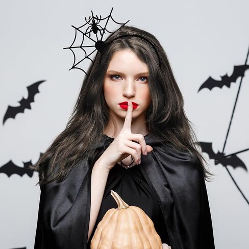 إبداعات Spooktacular Halloween Spider Web Hair Hoop، Cosplay Masquerade Spider Headband، الجدة Spiderweb Spider Headbands للأطفال البالغين زي الهالوين للحفلات التنكرية in Saudi Arabia