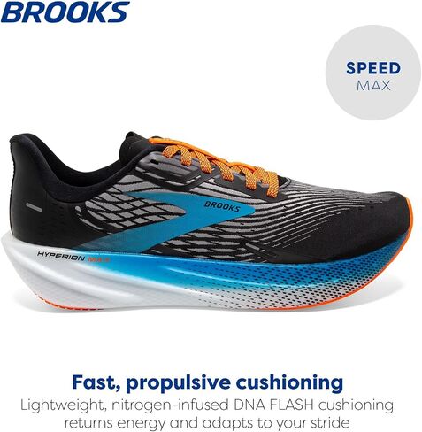 Brooks Men’s Hyperion Max Neutral Running Shoe - White/Black/Nightlife - 14 Medium in Saudi Arabia