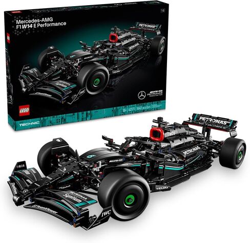 مجموعة بناء سيارة سباق الأداء من ليجو تكنيك Mercedes-AMG F1 W14 E، نموذج سيارة مصغر هدية للبالغين، نموذج بناء وعرض مفصل بشكل أصلي لديكور المنزل أو المكتب، 42171 in Saudi Arabia