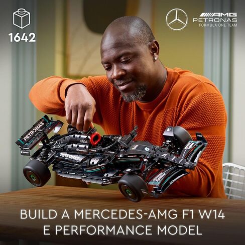 مجموعة بناء سيارة سباق الأداء من ليجو تكنيك Mercedes-AMG F1 W14 E، نموذج سيارة مصغر هدية للبالغين، نموذج بناء وعرض مفصل بشكل أصلي لديكور المنزل أو المكتب، 42171 in Saudi Arabia