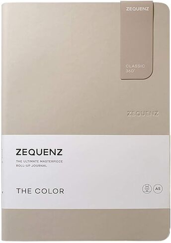 Zequenz Classic 360 The Color Series, Size: Large, Color: Apricot, Paper: Dot, Soft cover Notebook, Soft Bound Journal, 5.83"W x 8.19" H x .47", 100 sheets / 200 pages, Dot Matrix Pattern Premium Paper in Saudi Arabia