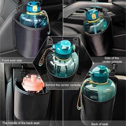 Pilarmuture Car Seat Side Organizer Bag,Waterproof Liner Car Seat Hanging Storage Bag,Multifunctional Car Side Pocket Organizer for Phones,Wallet,Glasses,Water Bottles,Baby Essentials in Saudi Arabia