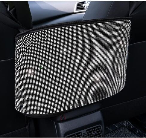 Crystal Car Organizers and Storage Purse Holder, Car Seat Back Net, Bling Diamonds Handbag Accessories for Women, Car Pet Barrier for Dogs and Kids, Multicolor in Saudi Arabia