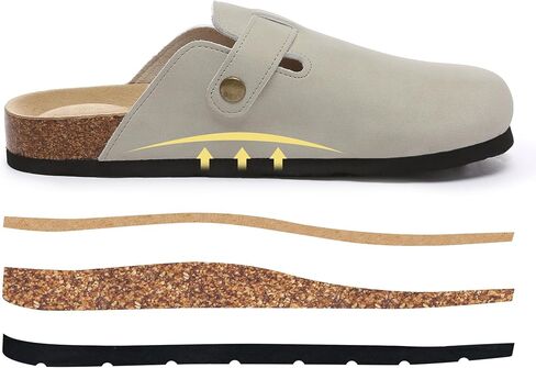 Women's Suede Leather Clogs Slip on Comfortable Home Mules Clogs Shoes in Kuwait