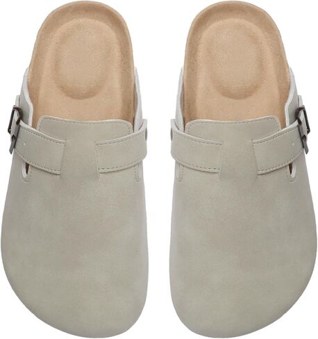 Women's Suede Leather Clogs Slip on Comfortable Home Mules Clogs Shoes in Kuwait