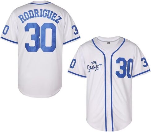 قميص بيسبول للرجال #30 مخيط The Sandlot Benny The Jet Rodriguez فيلم بيسبول جيرسي زي رياضي in Kuwait