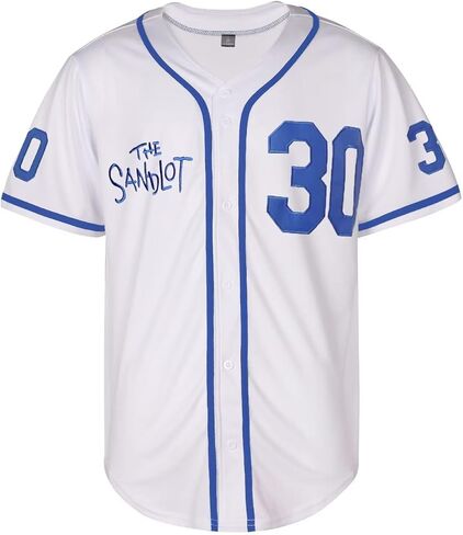 قميص بيسبول للرجال #30 مخيط The Sandlot Benny The Jet Rodriguez فيلم بيسبول جيرسي زي رياضي in Kuwait