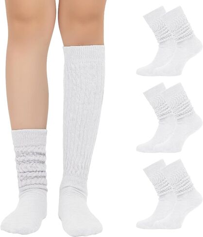 NOVAYARD Slouchy Socks for Women 3 Pack Soft Scrunch Socks Knee High Boot Socks Stack Socks in Saudi Arabia