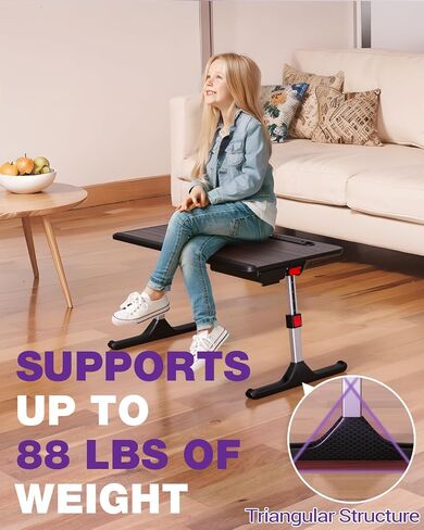 NEARPOW Laptop Desk for Bed with LED Light, Adjustable Foldable Bed Table Lap Desk,Computer Tray Laptop Stand with Book Stand,Wrist Rest, Storage Drawer for Adults Kids Writing Work Study Couch Floor in Saudi Arabia
