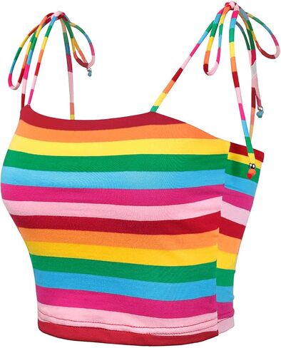 Allegra K Women's Cami Tube Top Tie Spaghetti Straps Sleeveless Summer Crop Tops in Saudi Arabia