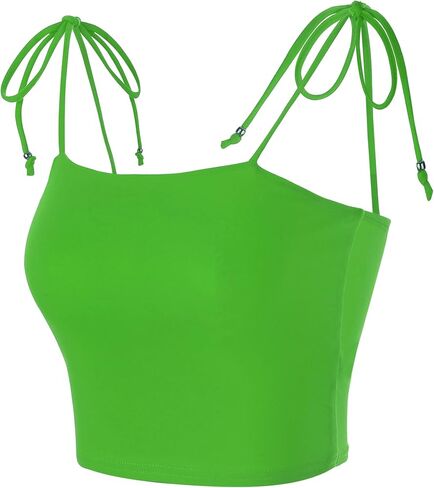 Allegra K Women's Cami Tube Top Tie Spaghetti Straps Sleeveless Summer Crop Tops in Saudi Arabia