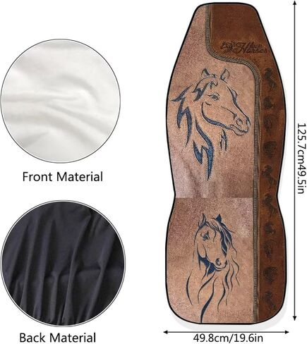 Talayituse Horse Leather Print Car Seat Cover for Front Seat Cushion Car Seat Protectors, 2 Pcs Auto Accessories Bucket Seat Covers with Fixed Hook in Kuwait