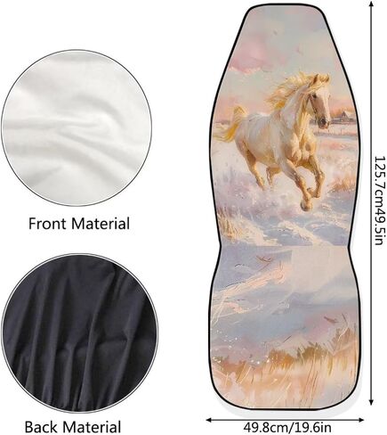 Talayituse Horse Leather Print Car Seat Cover for Front Seat Cushion Car Seat Protectors, 2 Pcs Auto Accessories Bucket Seat Covers with Fixed Hook in Kuwait