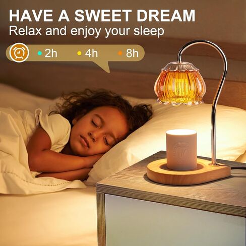 Candle Warmer Lamp with Timer, Dimmable Candle Warmer Lantern Light Gift Electric Fragrance Candle Holders for Warming House Warming Home Decoration Gifts for Women,Orange in Saudi Arabia