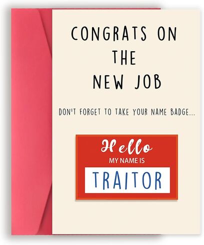 Asmallgf Congrats On New Job Card, Funny Coworker Leaving Gifts for Women Men, Goodbye Card, Going Away Gifts in Kuwait
