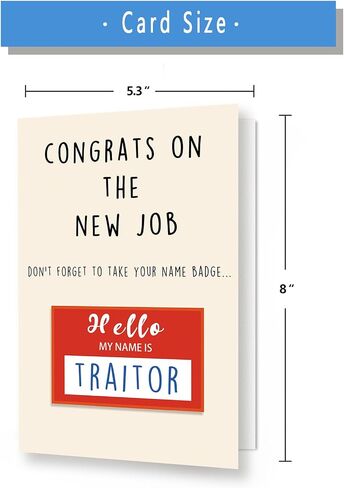 Asmallgf Congrats On New Job Card, Funny Coworker Leaving Gifts for Women Men, Goodbye Card, Going Away Gifts in Kuwait