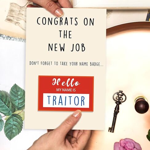 Asmallgf Congrats On New Job Card, Funny Coworker Leaving Gifts for Women Men, Goodbye Card, Going Away Gifts in Kuwait